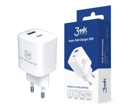 Ładowarka i akumulator 3MK 33W 1xUSB-C + 1xUSB-A GaN PD 3M004199
